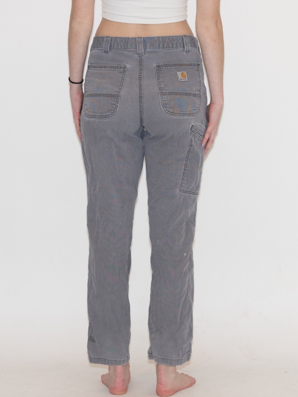 Vintage grey carhartt jeans 32x32 cotton spandex distressed